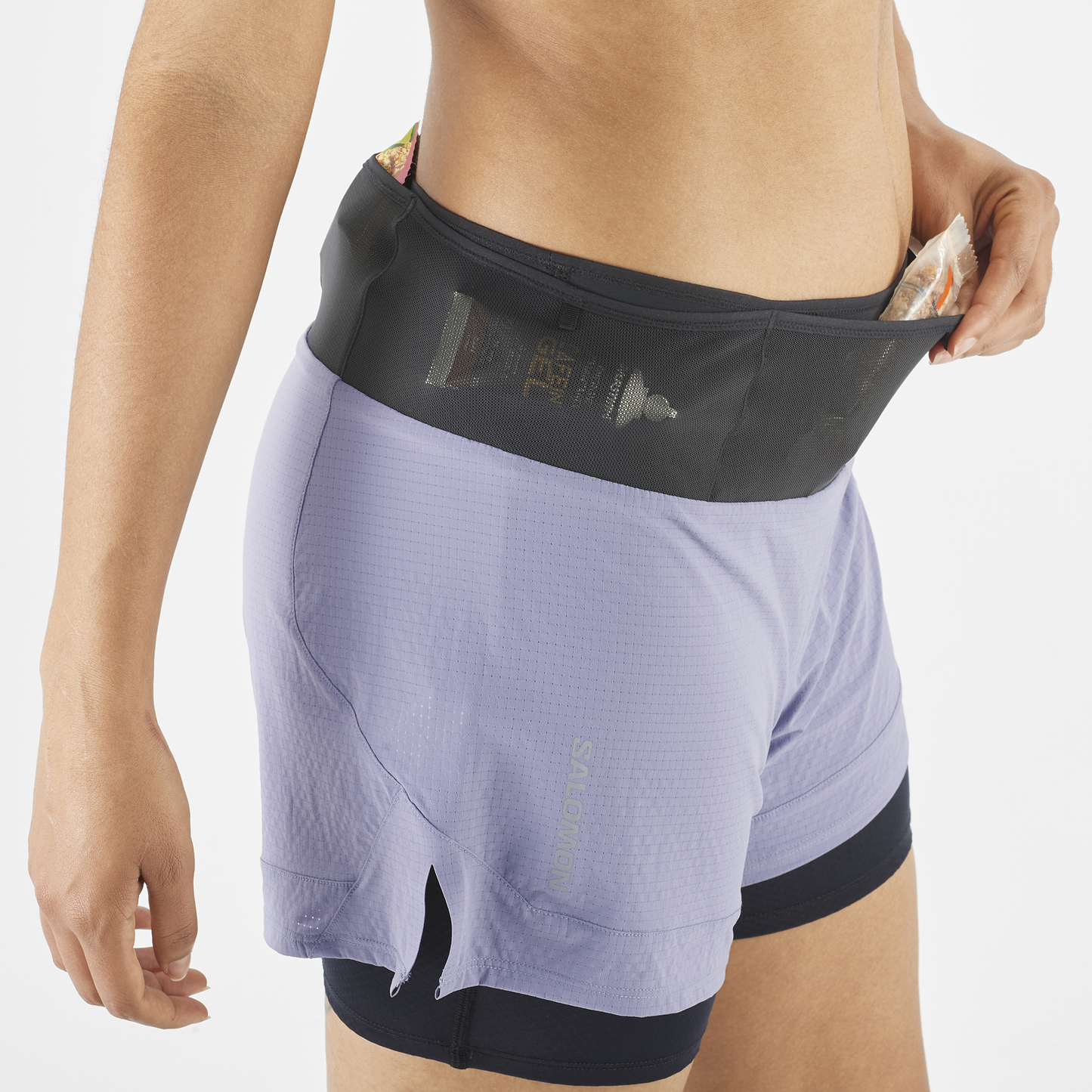 Salomon Sense Aero 2in1 Short | Blue Granite | Womens