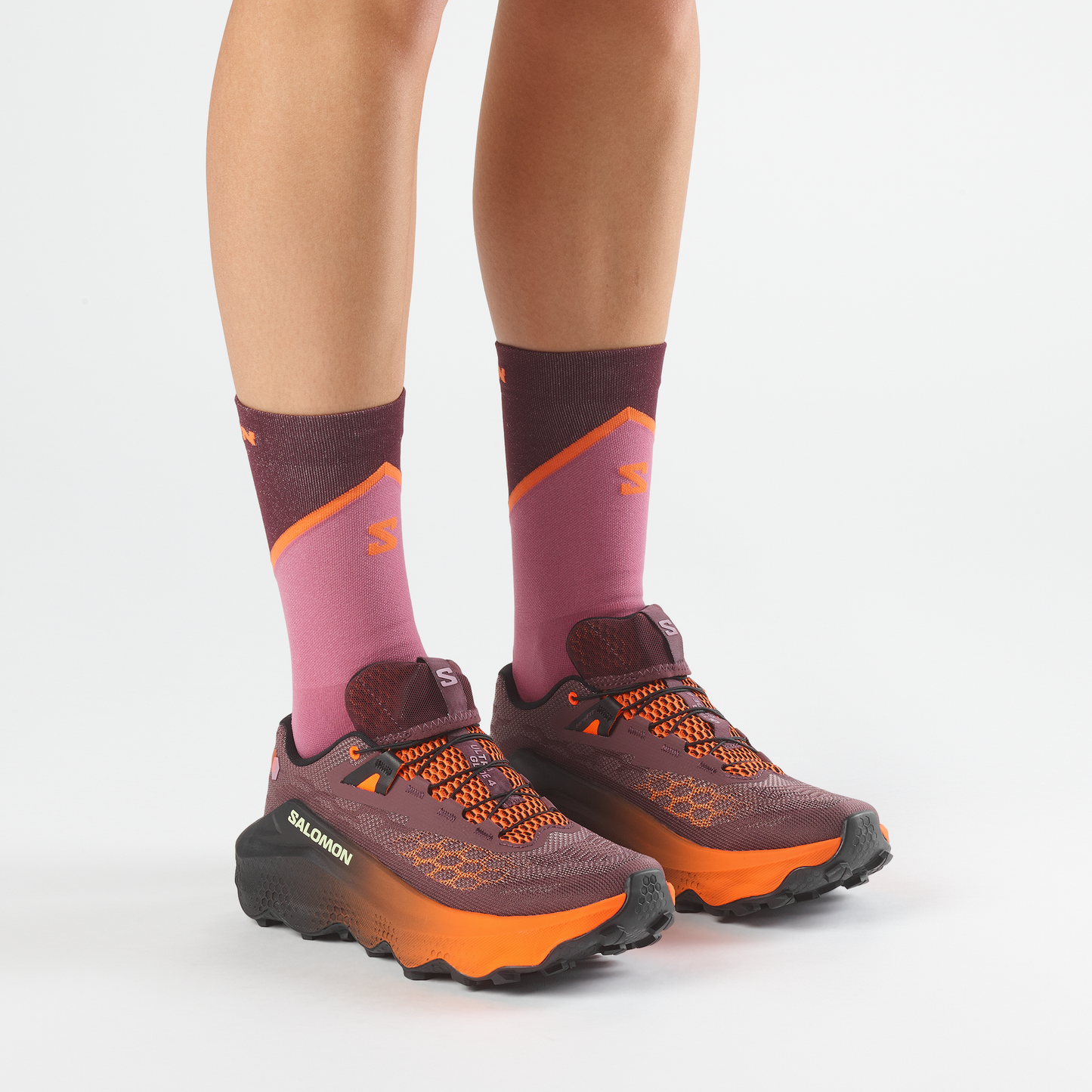 Salomon Ultra Glide 4 | Huckleberry / Black / Red Orange | Womens