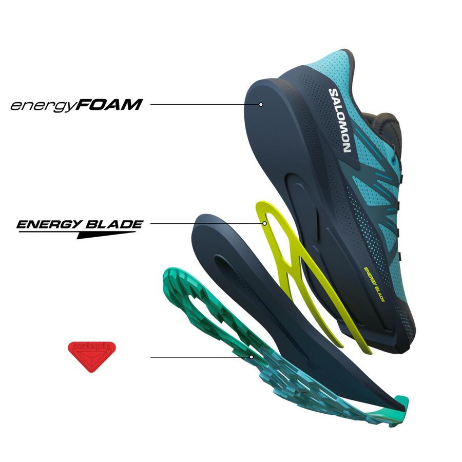 Salomon Pulsar Trail | Quail / Lunar Rock / Poppy Red | Womens