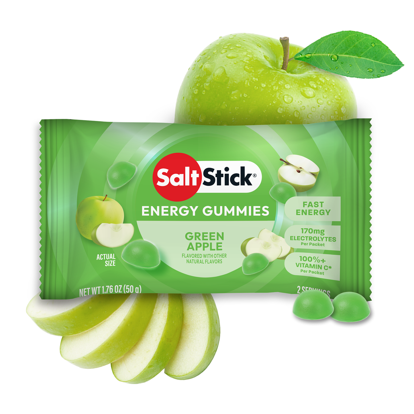 SaltStick Energy Gummies | Green Apple