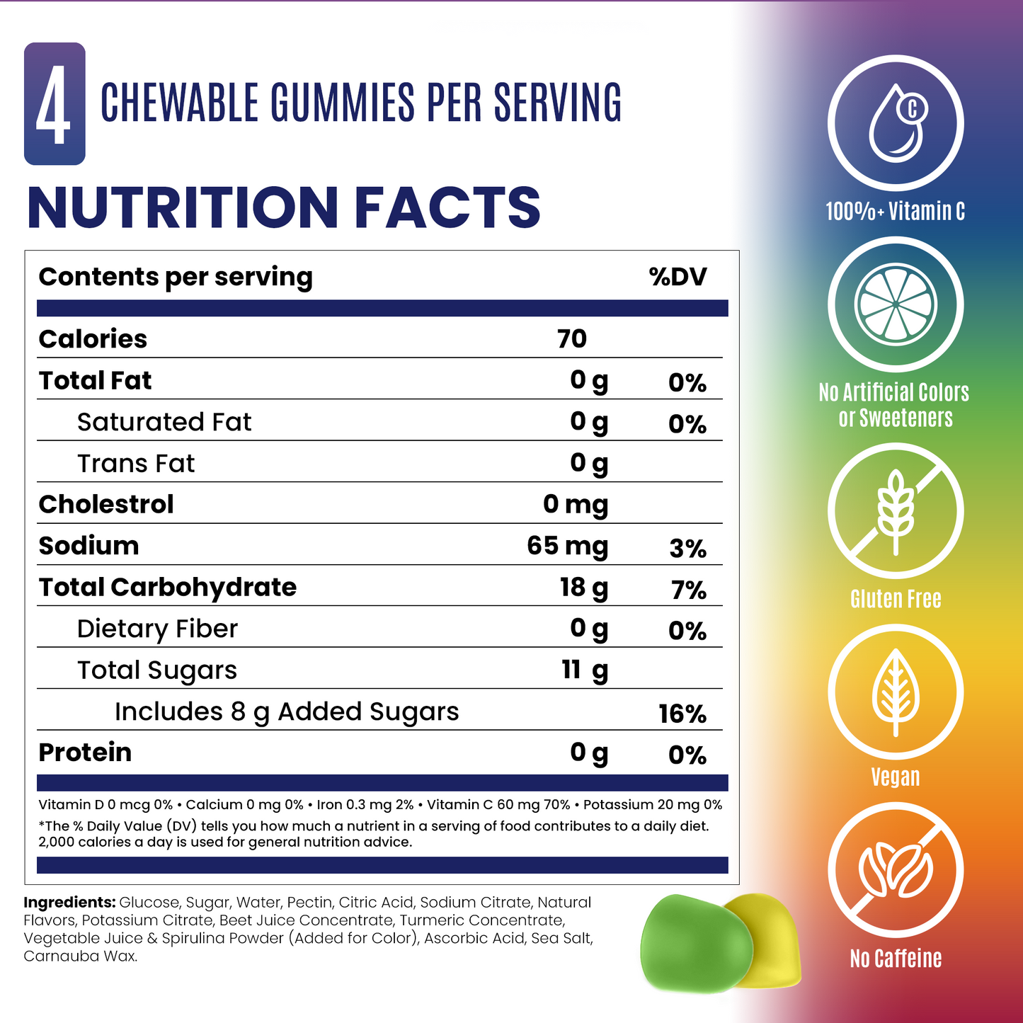 SaltStick Energy Gummies | Rainbow Blast