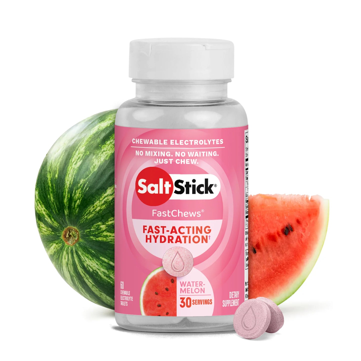 SaltStick FastChews | Watermelon | Bottle of 60