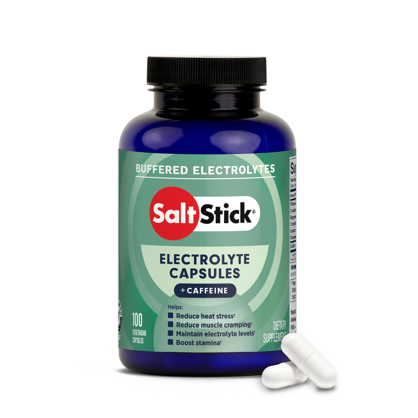 SaltStick Electrolyte Caps + Caffeine | 100 Capsules