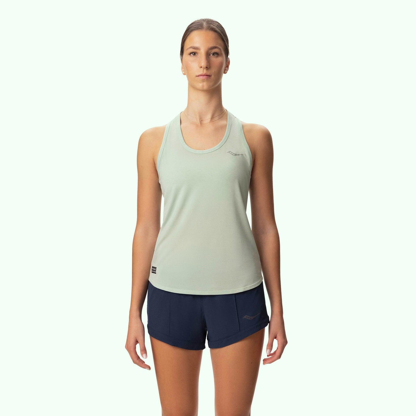 Saucony Stopwatch Singlet | Aloe Heather | Womens