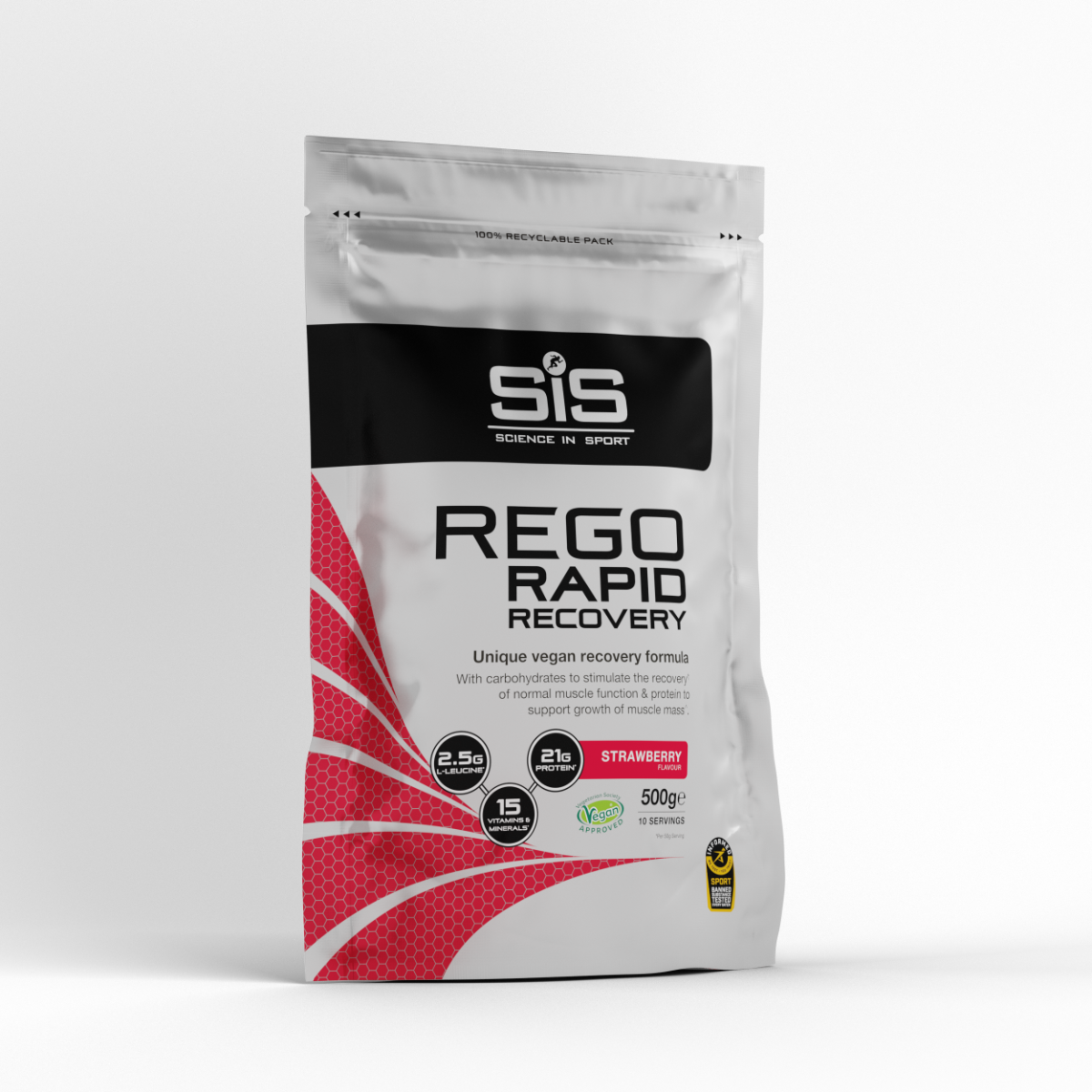 SiS REGO Rapid Recovery Powder | 500g Bag | Strawberry
