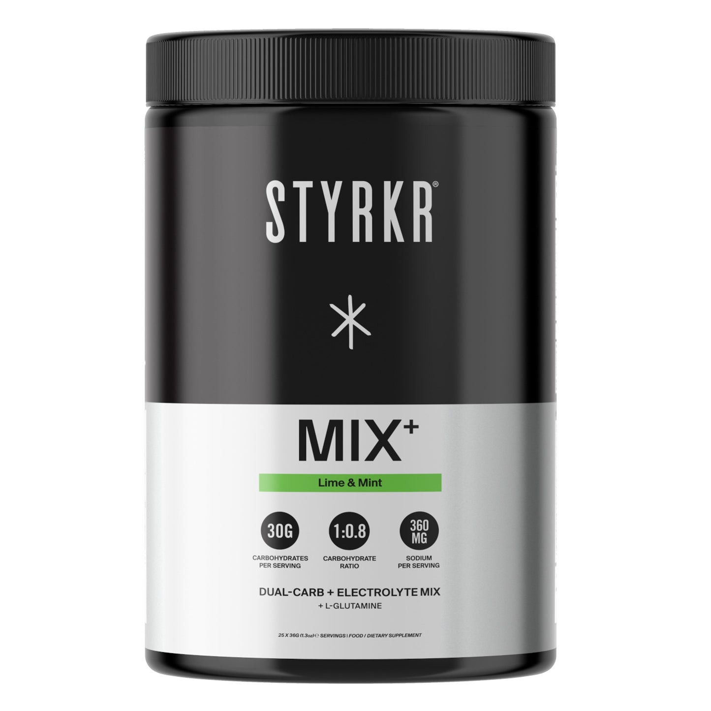 Styrkr Mix+ Dual Carb + Electrolyte Powder | 25 Serves | Lime & Mint