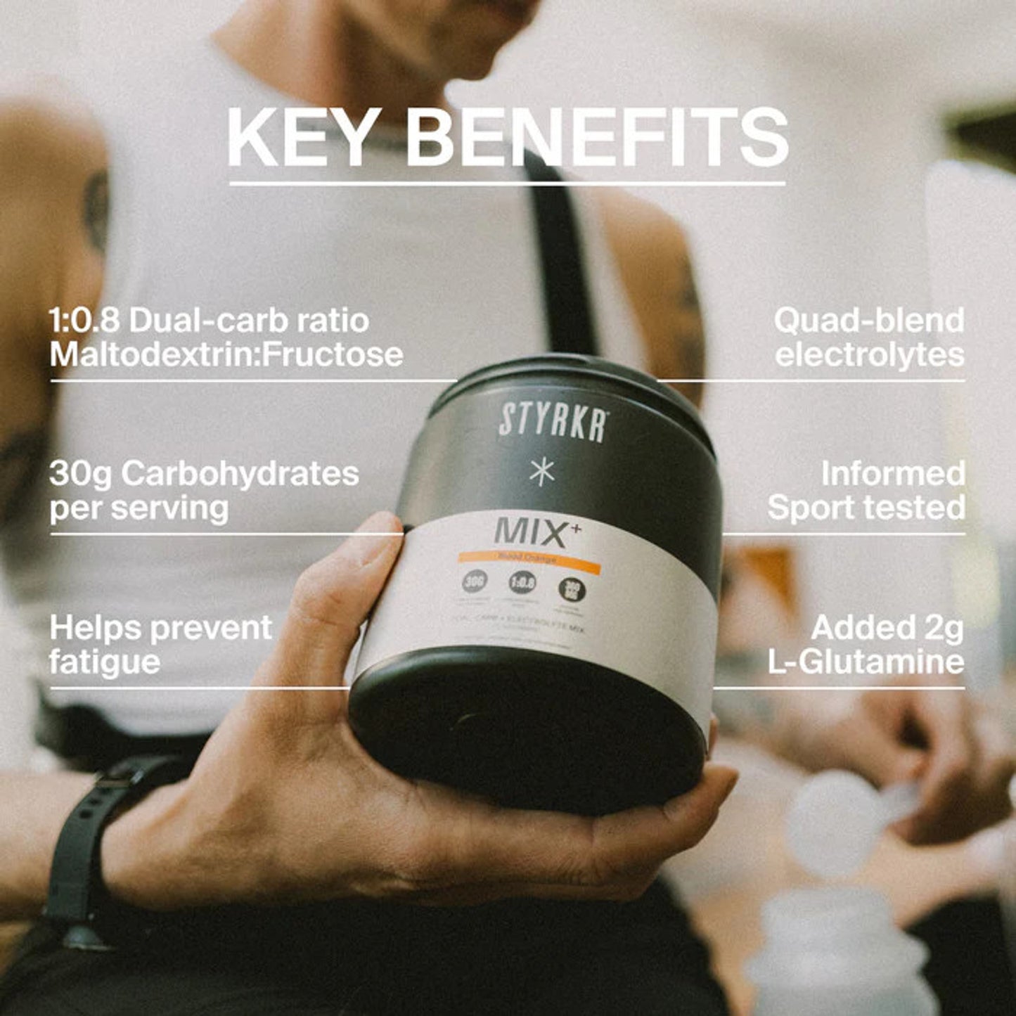 Styrkr Mix+ Dual Carb + Electrolyte Powder | 25 Serves | Pink Grapefruit