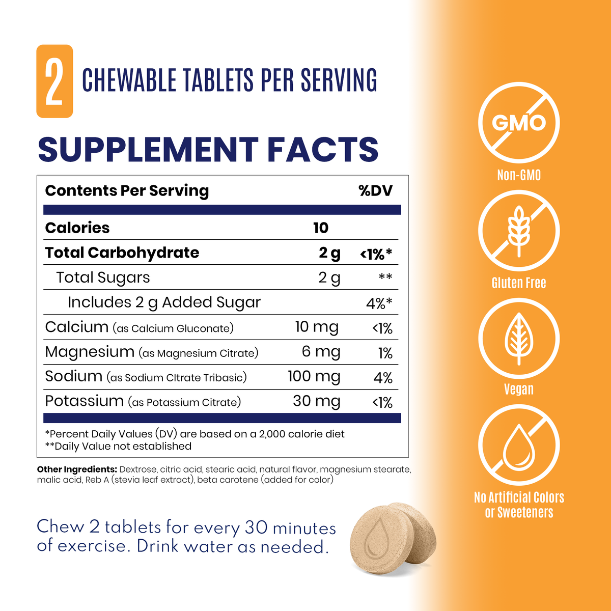 SaltStick FastChews | Tart Orange | Bottle of 60
