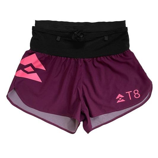 T8 Sherpa Shorts | Burgundy | Womens