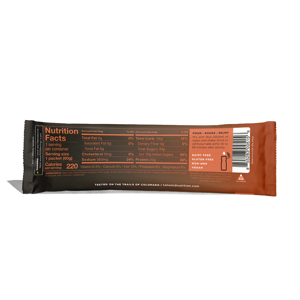 Tailwind Nutrition Fava Recovery Mix | Single Serve | Salted Caramel
