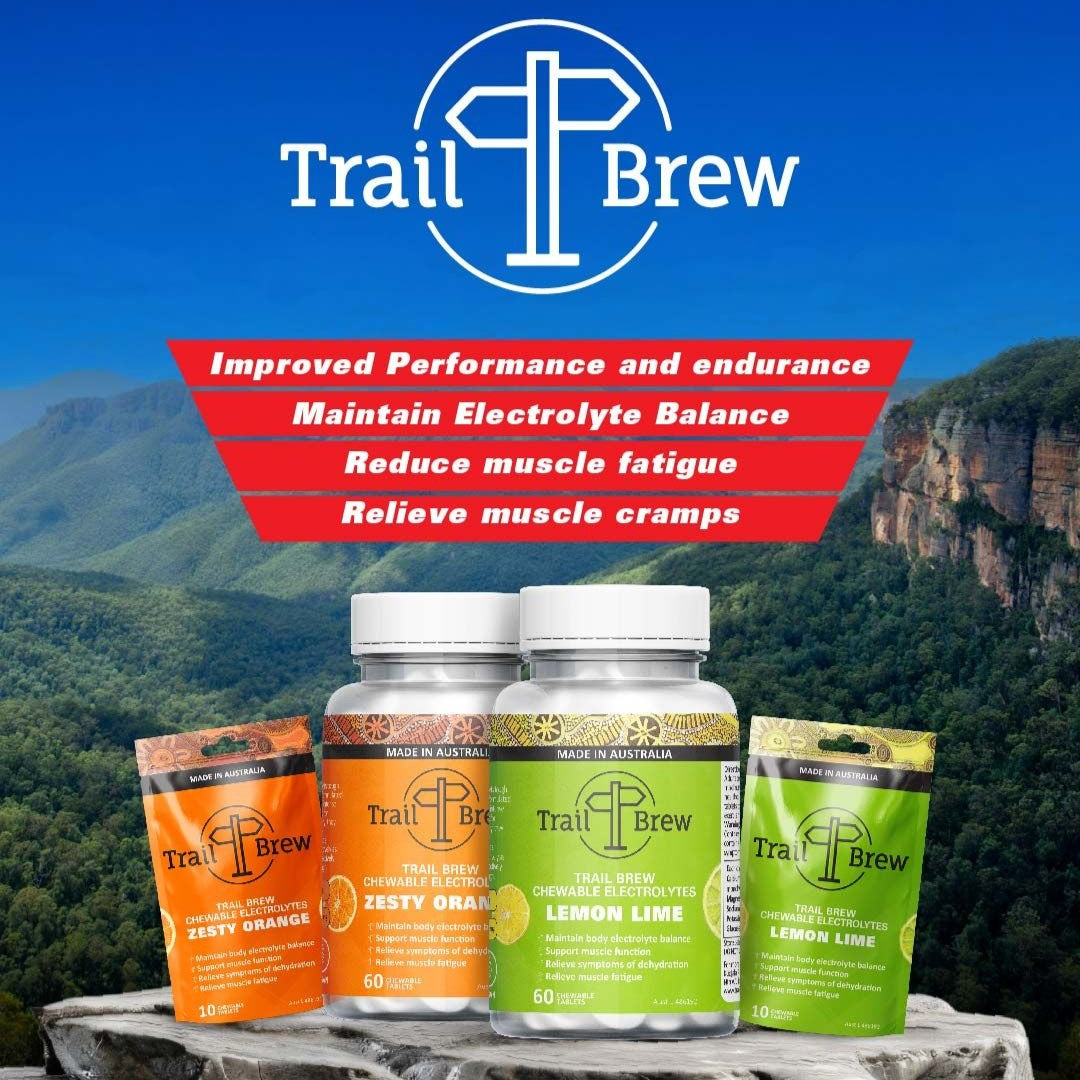 Trail Brew Chewable Electrolyte Tabs | Bottle of 60 | Lemon Lime